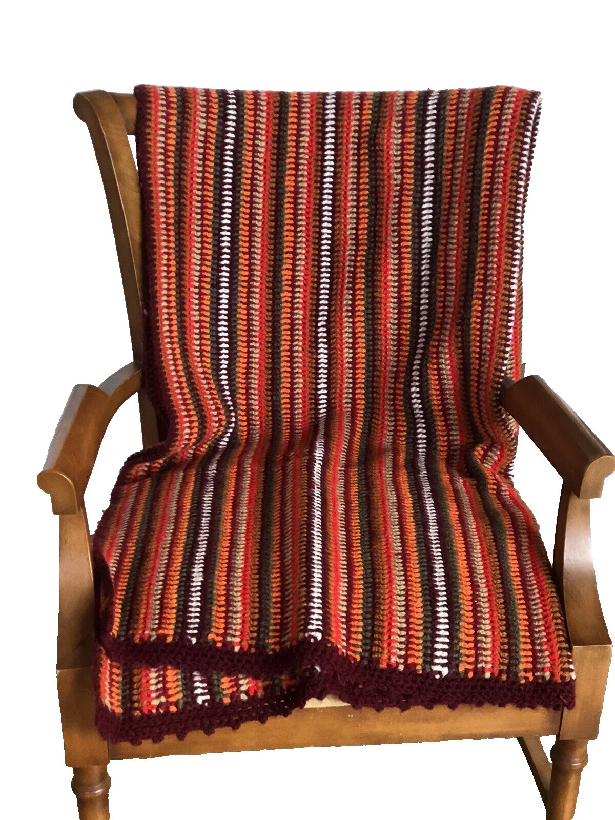 Cobertores e mantas Handmade Listras Marrom