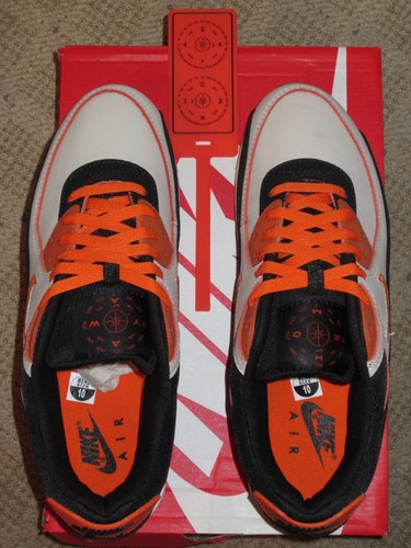Nike Air Max 90 Home & Away Sail Safety Naranja Negro Talla 10 NUEVO CJ0611-100 2020 - Imagen 10 de 10