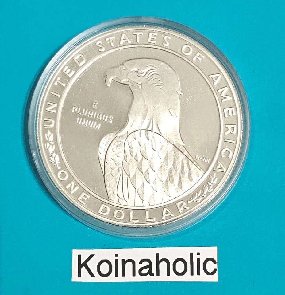 1983 S SILVER Proof Olympic Discus/Eagle Commemorative Dollar PARIS 24 - Image 4 of 4