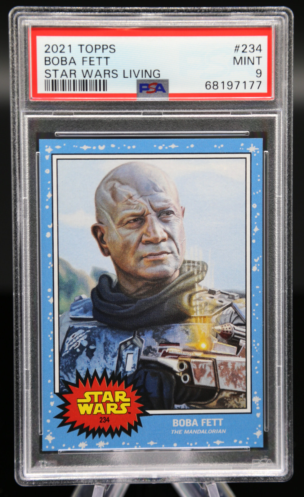 2021 Topps Star Wars Living BOBA FETT #234 Mandalorian PR /3,700 PSA 9 Mint