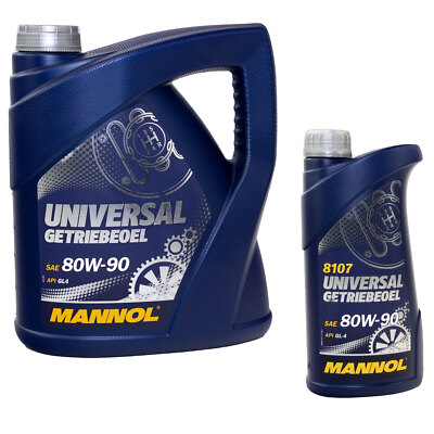 Getriebeöl MANNOL Schaltgetriebe Universal API GL4 80W90 1x 4 Liter + 1x 1 Liter