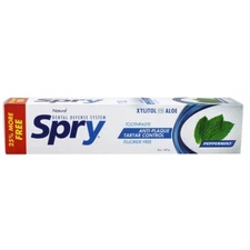 Xlear Spry Dental Defense Toothpaste with Xylitol CoolMint Peppermint, 4 Oz