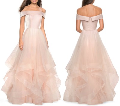 layered evening dress