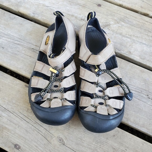 Sandali Keen Newport giovanili pelle marrone lavabili ibridi da trekking in acqua bambino grande 4