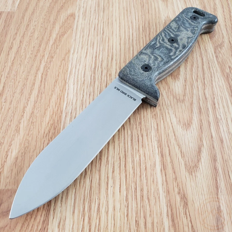 Онтарио Black Bird ML5 фиксированный нож 5 «полный хвостовик 420HC стальное лезвие Micarta ручки - Изображение 3 из 4