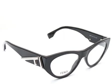 Fendi FE50092I 001 Cat Eye Black Womens Eyeglasses 52mm