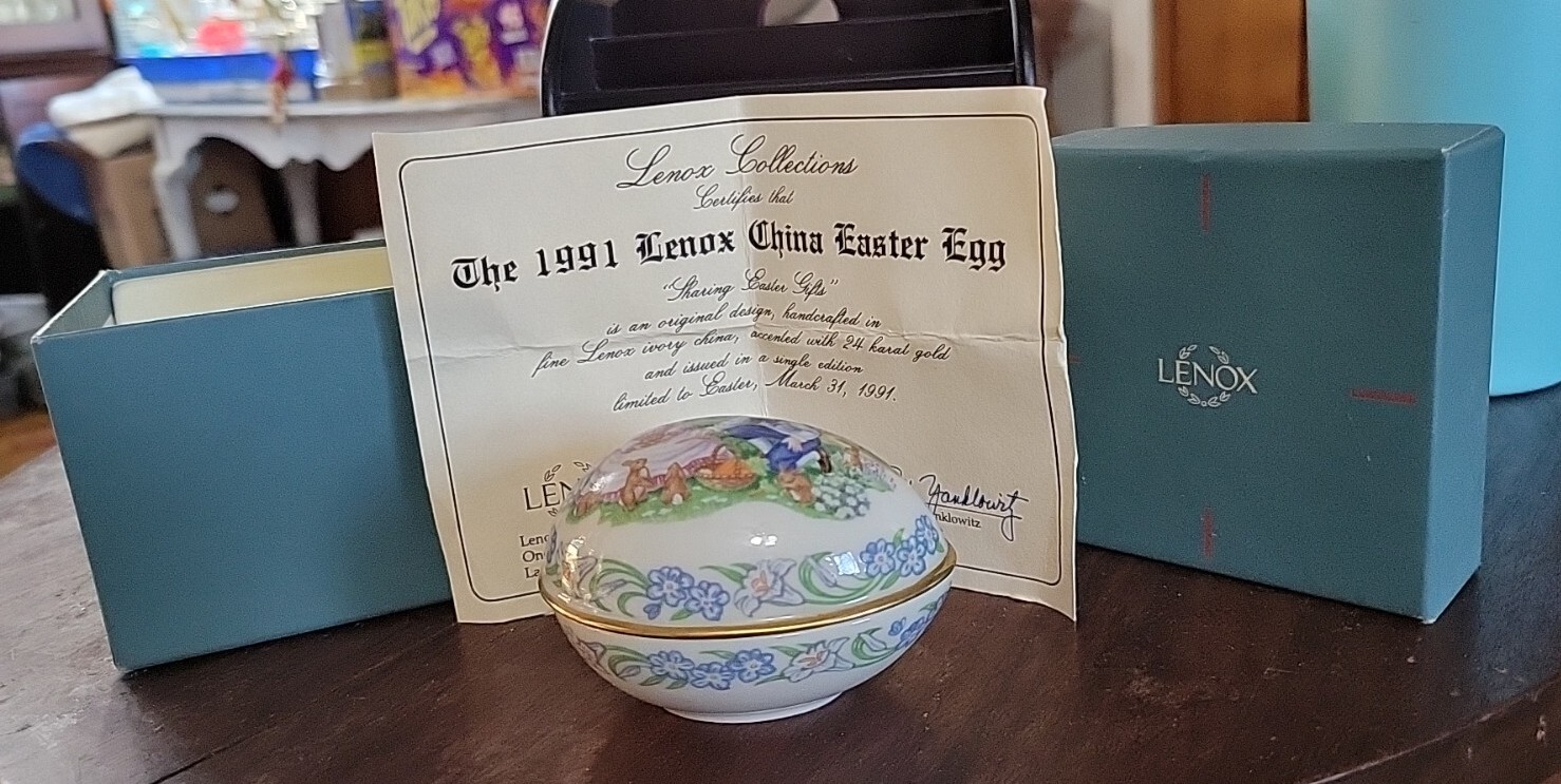 LENOX 1991 China EASTER EGG VINTAGE PORCELAIN EASTER EGG EBay Lenox 1991 china easter egg vintage porcelain easter egg ebay