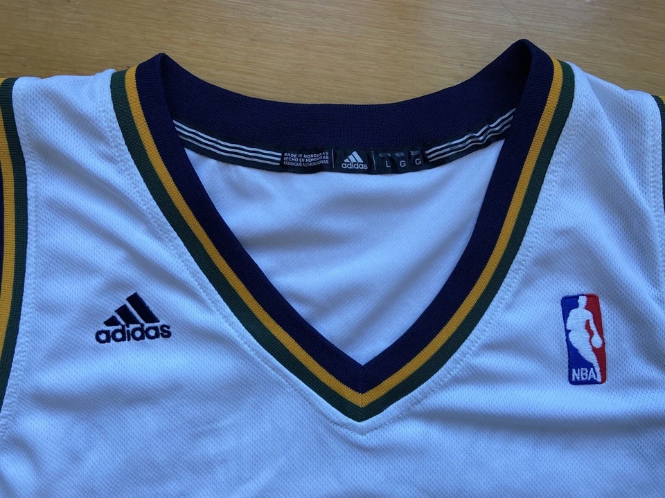 UTAH JAZZ BASKETBALL SHIRT JERSEY ADIDAS NBA sz L MEN #8 DERON WILLIAMS - Image 3 of 4