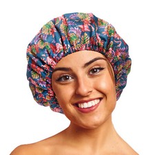 Bodylife Bath & Shower Cap With Terry Cloth Lining Tropicanna Flamingo 30cm