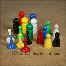 NEW Set of 18 Variety Board Game Pawns - 6 Standard 6 Halma 6 Ball Pawn Pieces