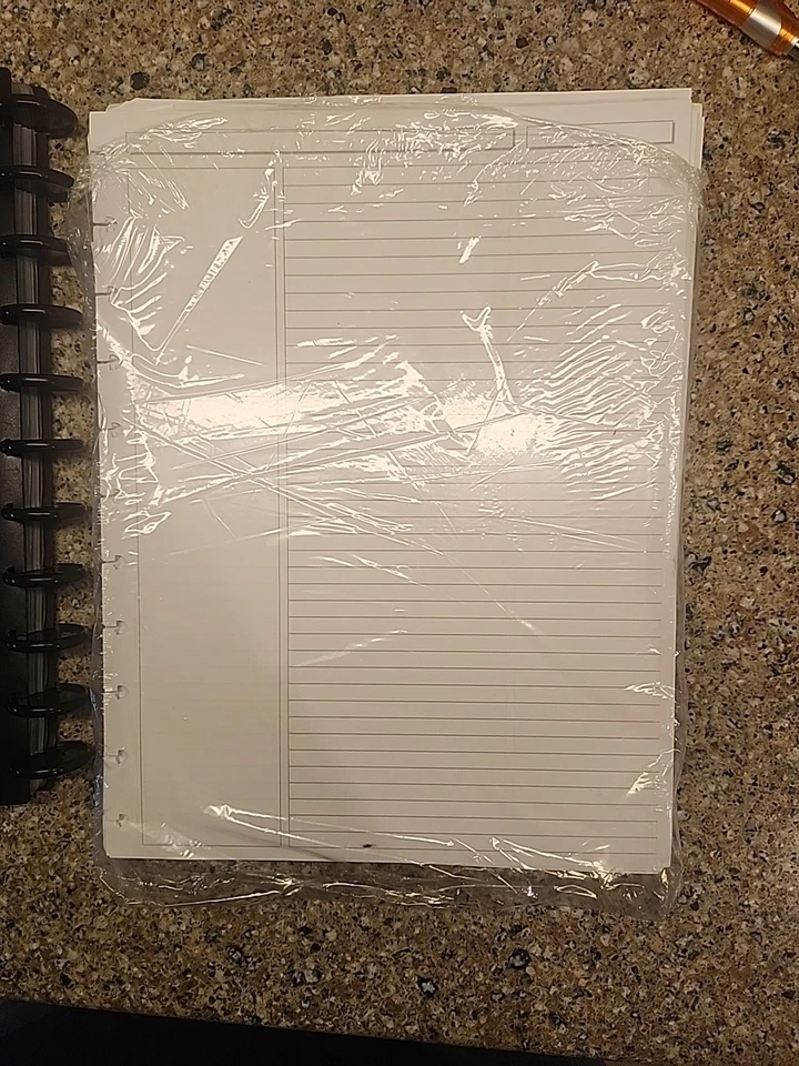 Levenger Circa Black Leather Foldover Notebook Size Junior   Used With Refills - Image 3 of 4