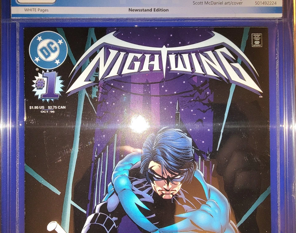 1996 NIGHTWING #1 9.8 Graded. VERY RARE NEWSSTAND VARIANT! 1st SERIES. - Image 2 of 4