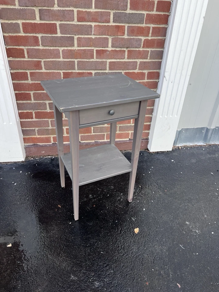 IKEA Hemnes End Table 18 1/8 X 13 3/4 Grey Nightstand Table - image 2 of 4