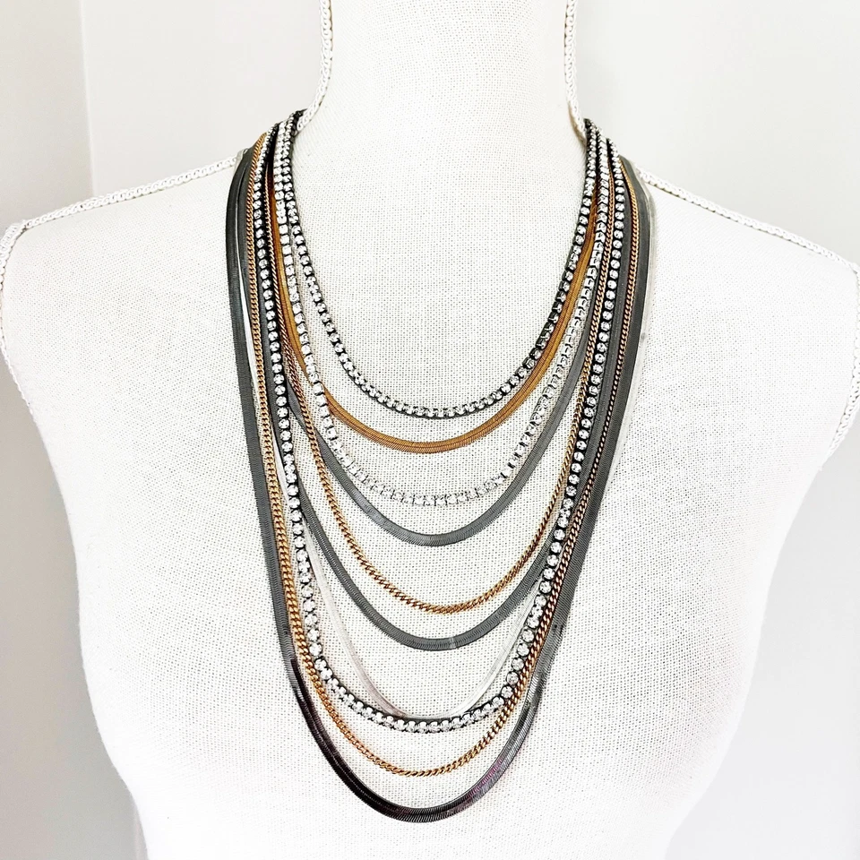 NUEVO Collar Chico's Mixto 9 Hilos Capas