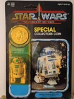 Vintage Star Wars 1985 POTF Last 17  R2-D2 Pop-Up Lightsaber MOC Mint On Card