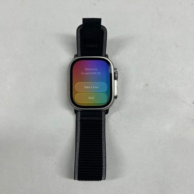 Unlocked Apple Watch Ultra 49MM Natural Titanium Aftermarket Band MQF53LL/A