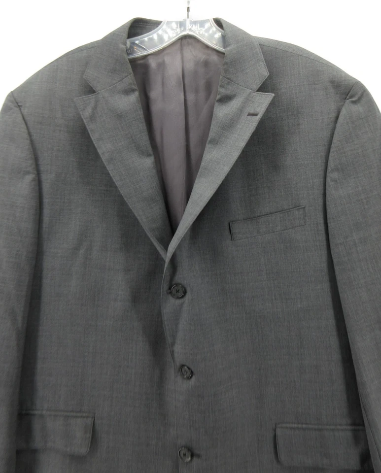 J Press Sport Coat Men 46 Gray Blazer Wool Jacket Preppy Classic Business Lined - Image 2 of 4