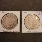 LOT OF TWO (2) 1891-O & 1882  Morgan Silver Dollar - 90% Silver USA