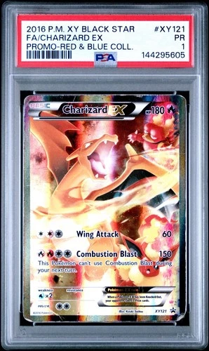 2016 Pokemon Red Blue Collection PSA 1 Charizard EX Holo #XY121 Black Star Promo