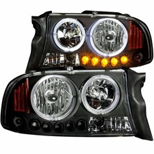 ANZO For Dodge Dakota 1997-2004 Projector Headlights w/ Halo Black 1 pc