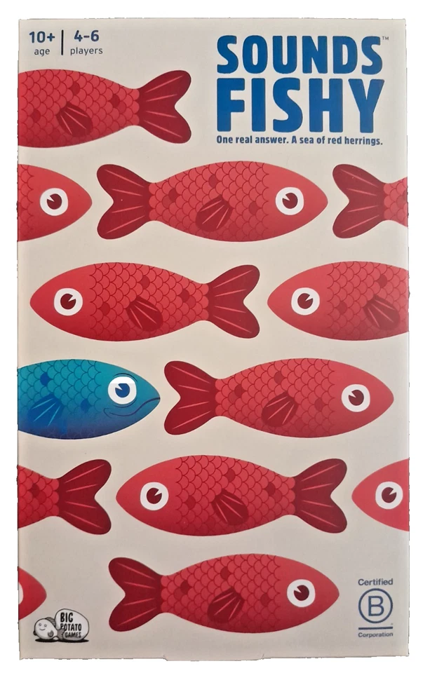 Sounds Fishy Party Quiz 100 Question Family Card Game Big Potato 4-6 Plyrs 10+. - Image 2 of 4