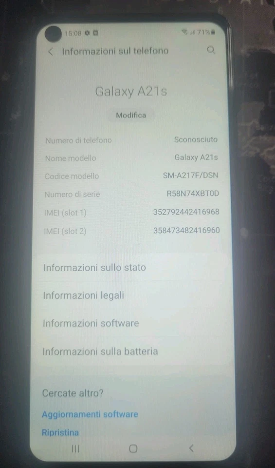 Smartphone Samsung A21s - 32GB - Blu (Sbloccato) - Immagine 2 di 4