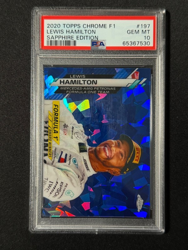 PSA 10 LEWIS HAMILTON 2020 Topps Chrome F1 Racing Sapphire Edition #197 GEM MINT