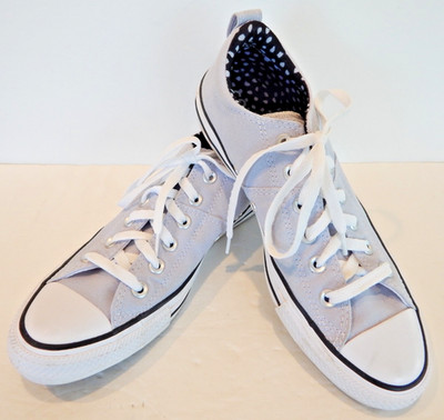 Converse All Star Low Top Sneakers Gray Canvas Women's US 9 Casual Shoes