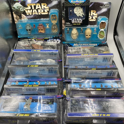 Vintage Star Wars Micro Machines Mini Figure Galoob 90s Sets lot of 11