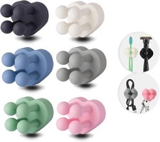 6 Pcs Waterproof Silicone Toothbrush Holder,Mixed1  Cute