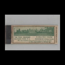 Full Length Matchbook Cover The Pine Needles Southern Pines NC