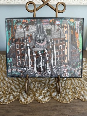 Outsider Art Robby American School for the Deaf Gallaudet Drawing 8.5x11'' Framed
