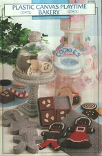 NEW PLASTIC CANVAS PLAYTIME BAKERY FOOD ANNIE'S DIGEST SIZE PATTERN BOOK HTF