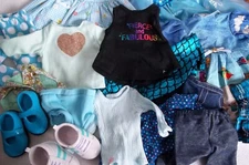 18” Doll Clothing Outfit Lot Blue Color Some Our Generation & Other Mixed Brand