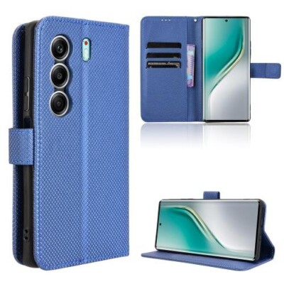 Für Tecno Camon 40 Pro 4G / 5G Diamanttextur Leder Handyhülle