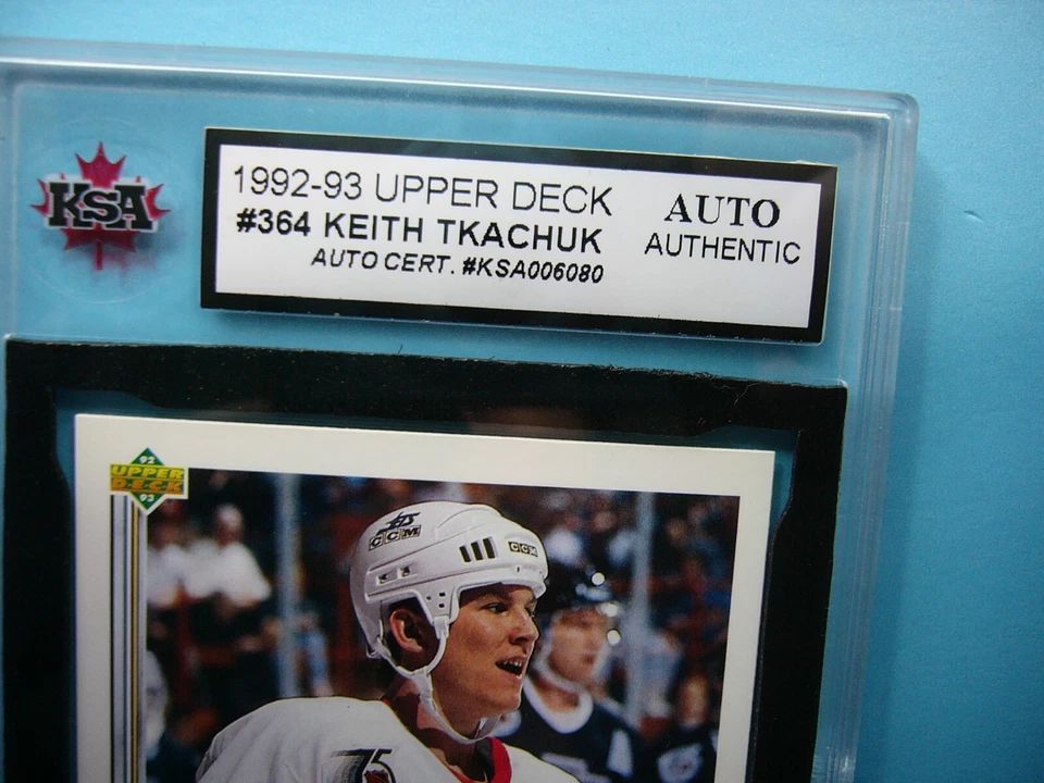 1992/93 UPPER DECK ROOKIE REP. HOCKEY CARD #364 KEITH TKACHUK KSA AUTO AUTOGRAPH - Image 3 of 4