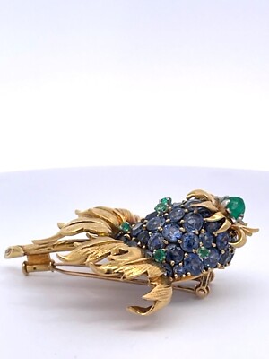 Tiffany Schlumberger Thistle Brooch Sapphires | eBay