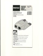 Pentax 12 X 24 UCF V Binoculars USER MANUAL Instructions Guide Pamphlet Document
