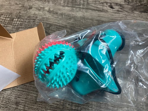 Hund Quietschendes Haustier Spielzeug Seil Spenderball mit Saugnapf Hundezahnbürste Neu - Bild 7 von 7