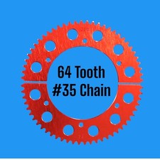 64 Tooth For 35 Chain Split Sprocket Racing Go-Kart Fun Cart Mini Bike Gear RLV