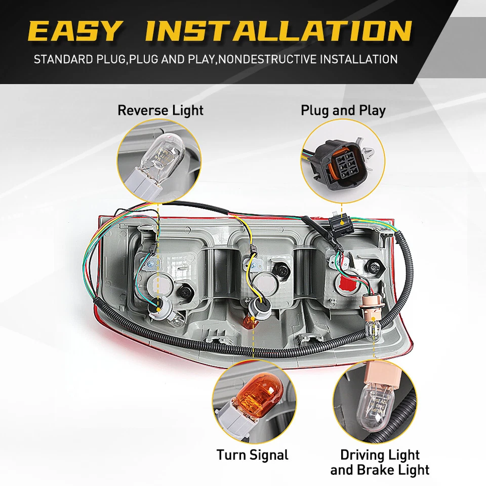 Luz trasera pasajero derecho lámpara de freno con bombilla para Ford Ranger XL XLT 2012-2018 Foto 4 de 4