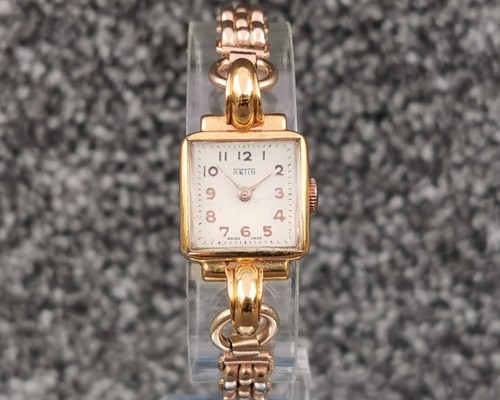 Vintage 1940s Astin Mechanical Cocktail Dress Watch, Gold-Plated Bracelet - Picture 17 of 20