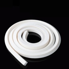 Silicone Foamed Square Sponge Strip Rubber Doors Windows Gasket Trim Seal White
