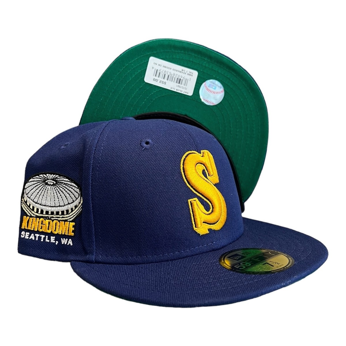 New Era Seattle Mariners 59FIFTY Fitted Hat Cap Blue Kingdom
