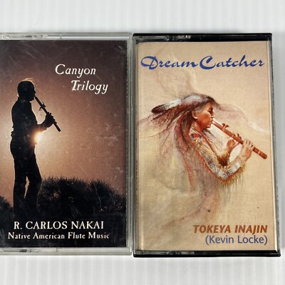 R. Carlos Nakai Tokeya Inajin Native American Flute Lot Cassette Tape Tested