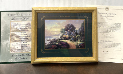 Thomas Kinkade A New Day Dawning 9x7.5'' Love is Patient Framed w/Certificate