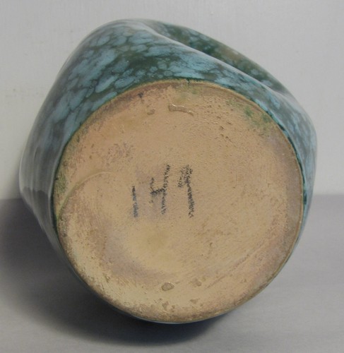 Antike Ohr Stil eingeklemmte südliche schwammige Keramik 6" dünne handgetopfte Vase - Bild 6 von 8