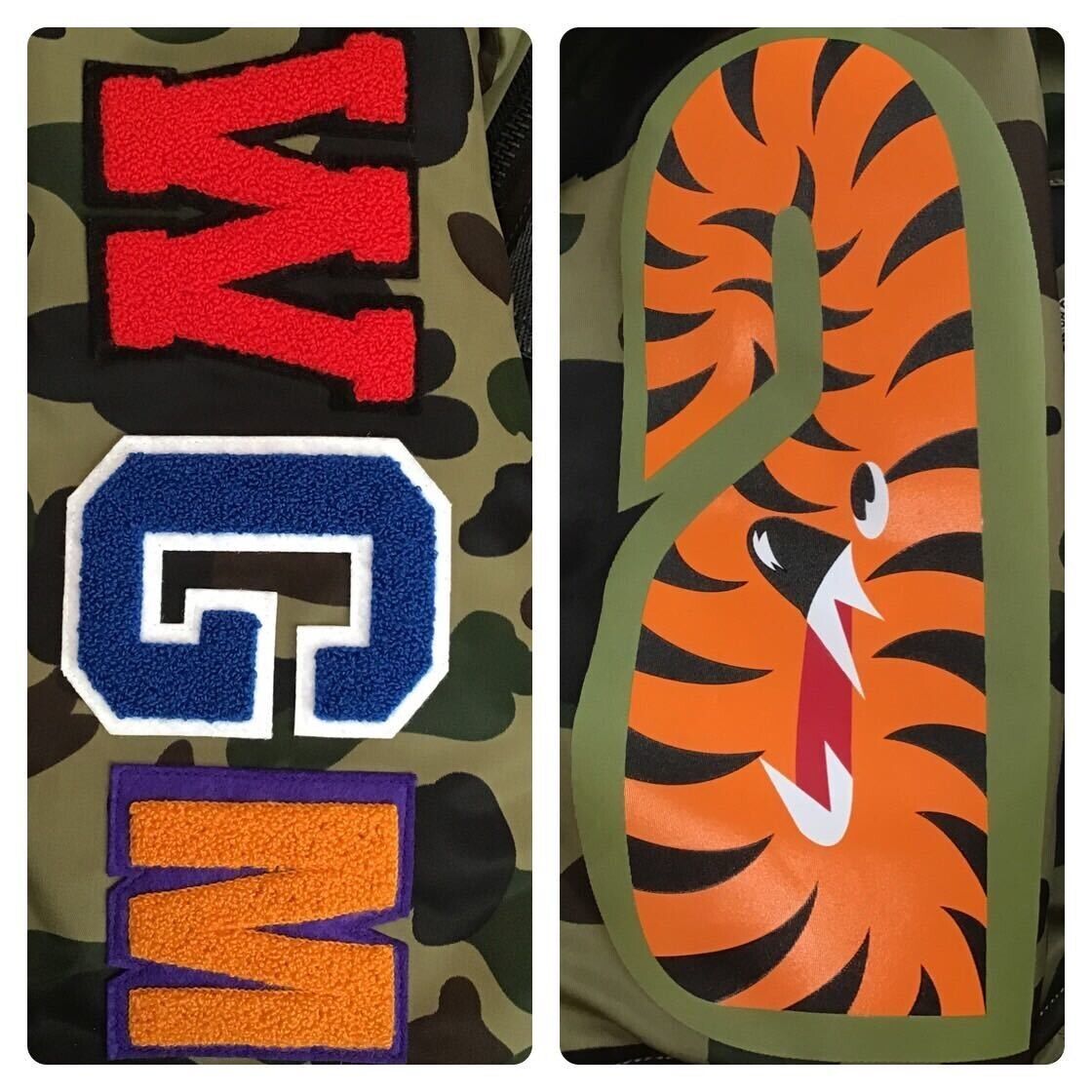 BAPE SHARK MA-1 bomber jacket 1st camo green A Bathing Ape BAPE SHARK MA-1 bomber jacket 1st camo green A Bathing Ape
