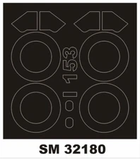 I-153 CHAIKA WINDSCREE AND WHEELS PAINTING MASK TO ICM KIT #32180 1/32 MONTEX