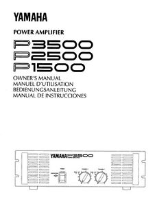 Yamaha P-3500 Amplifier Owners Manual | eBay